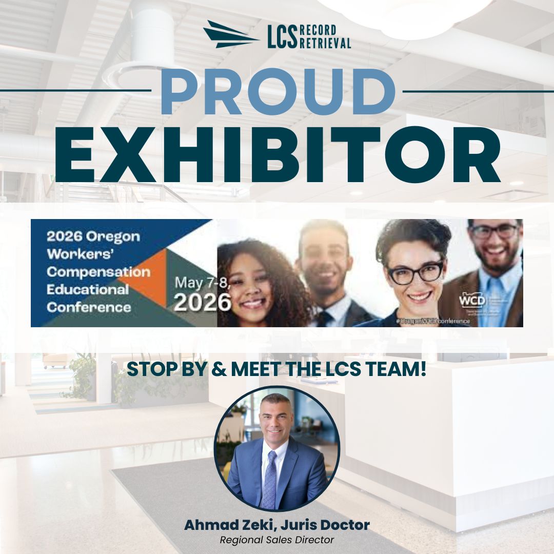 _LCSrecords's tweet image. Ahmad Zeki will be attending the 2026 Oregon Workers' Compensation Educational Conference, connecting with industry professionals and exploring the latest in workers’ compensation.

If you’re attending, stop by and learn how LCS can support your needs!

#TeamLCS #WorkersComp