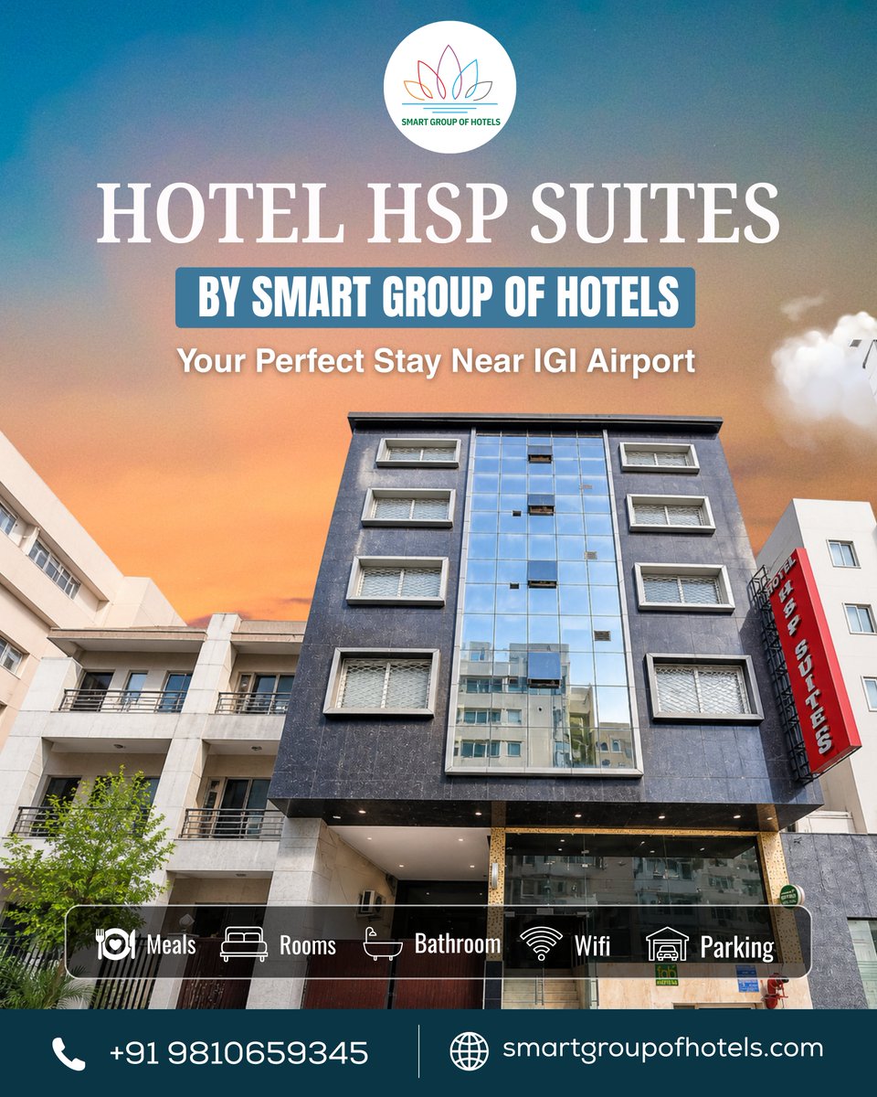 hotelsmartgroup's tweet image. Smart stay near Indira Gandhi International Airport ✈️🏨

Hotel HSP Suites by Smart Group of Hotels

🍽️ Meals | 🛏️ Rooms | 🛁 Bathroom | 📶 WiFi | 🚗 Parking

📞 +91 9810659345
🌐 smartgroupofhotels.com

#DelhiHotels #AirportStay #TravelSmart #HotelDeals #smartgroupofhotels
