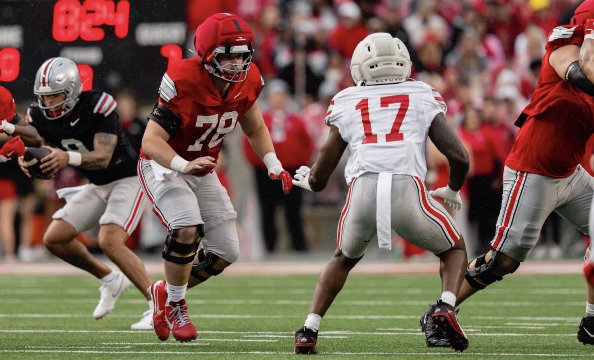 bigmax2026's tweet photo. Spring Ball #1 ✅ 

#GoBucks https://t.co/6nRqYvzvgM