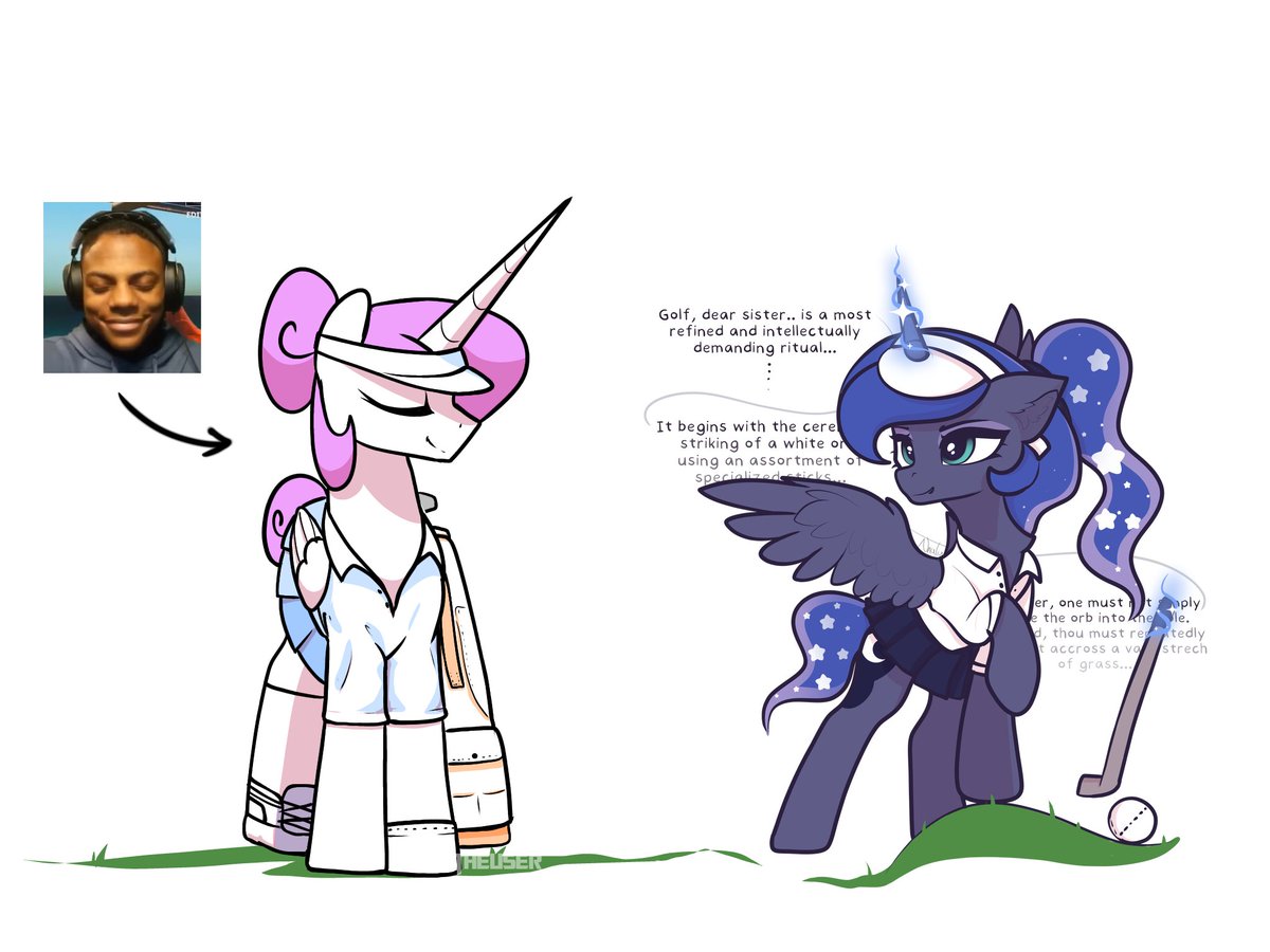 THE_USER_000's tweet image. Day 152 of Daily Celestia until I get a wife 
Collab with @NnalyArt "Just hit the ball already"
#mlp #princesscelestia #dailyart