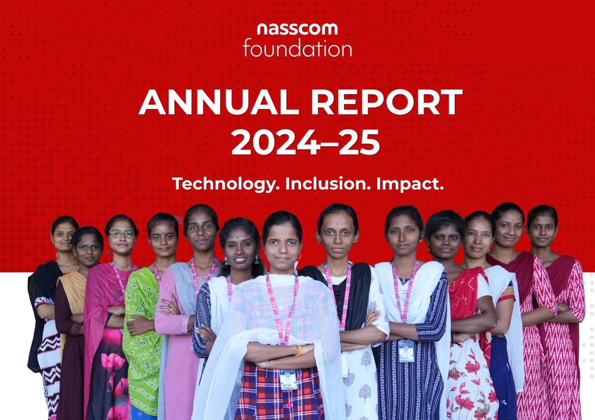 nasscomfdn's tweet photo. Technology, when applied with intent, can expand access and opportunity in meaningful ways. The question is no longer whether technology can enable inclusion, but how intentionally we choose to scale it. Over the past year at Nasscom Foundation, we have seen this come alive across our work in skilling, digital inclusion, and livelihoods, where the focus is not just on reach, but on enabling real pathways to progress.
 
Our Annual Report 2024–25 reflects this journey. It captures not only what we have delivered, but also what we are continuing to learn as we work at the intersection of technology and social impact.
 
This has been a collective effort. It is built on the trust of our partners and donors, the commitment of our teams, and the resilience of the communities we engage with. We remain grateful for that shared belief.
 
As we look ahead, our focus remains clear, to build solutions that are inclusive, scalable, and grounded in real need, while continuing to leverage technology as a force for equity.
 
Read the full report here: https://t.co/icTZaWBqvK