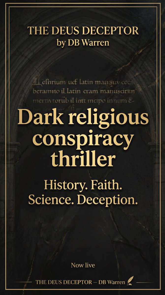DbWarrren's tweet image. Which hook gets you most: history, faith, science, or deception

amazon.com/DEUS-DECEPTOR-…

#thriller #ordernow