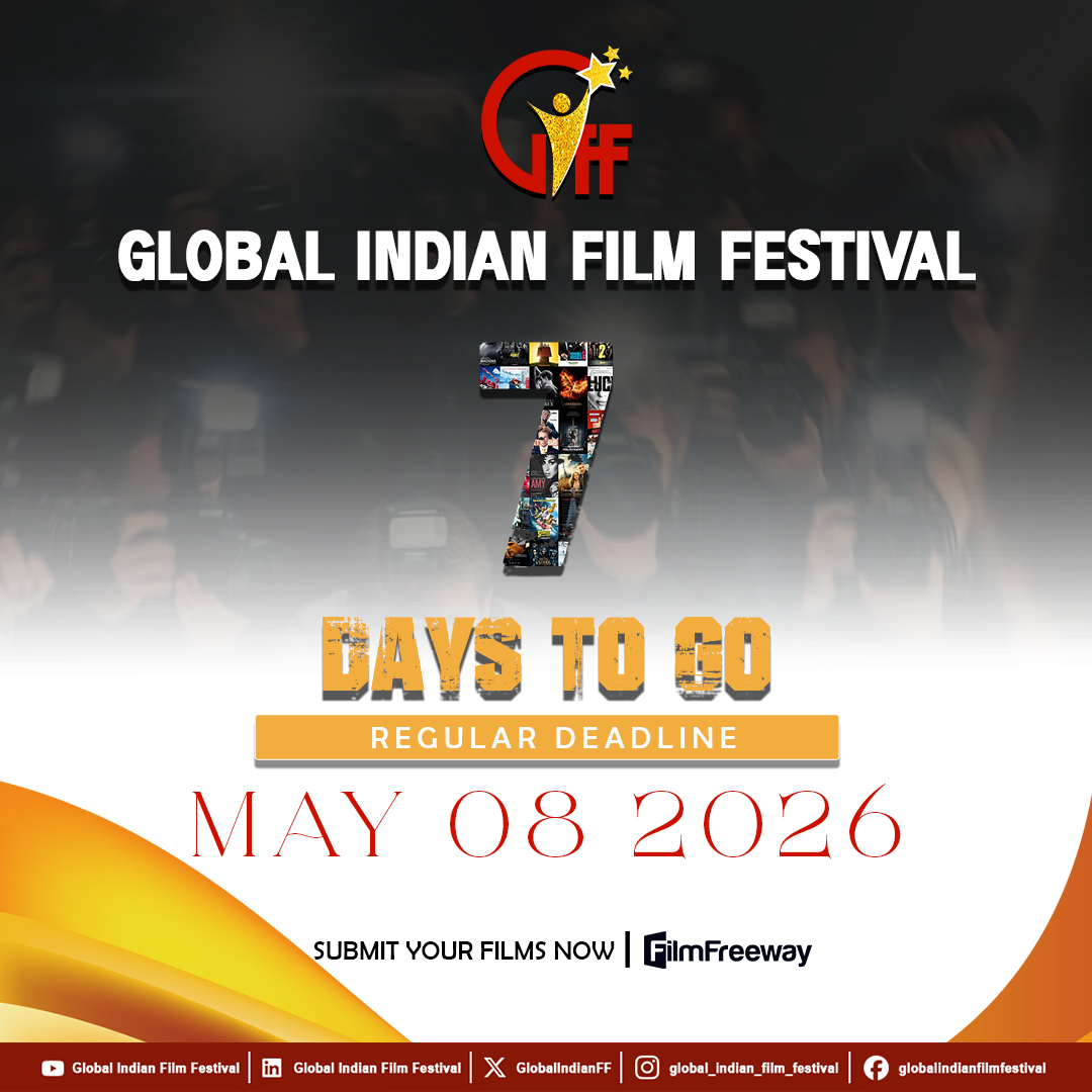 GlobalIndianFF's tweet photo. 1 week to go. Submit your films now and get a chance to be a part of the elite filmmakers club worldwide. Link: https://t.co/TghzJoHbRF https://t.co/0uyoq4piJA