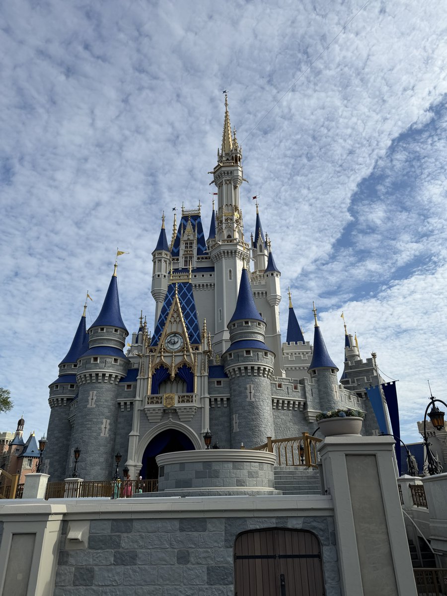ウォルトさんミッキーさん、おはようございます！ シンデレラ城はWDW50