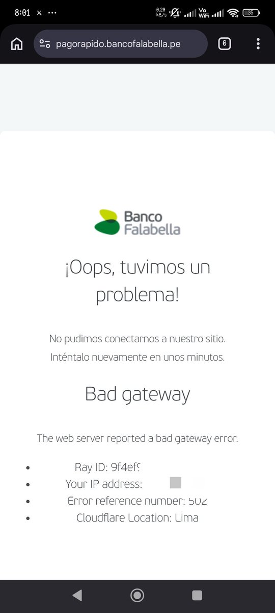 JeanValCora's tweet photo. @BcoFalabellaPe  el sitio web para hacer pagos con otras tarjetas ( https://t.co/Ke5Ci7zZ82) está fallando https://t.co/qsONRlEWvN