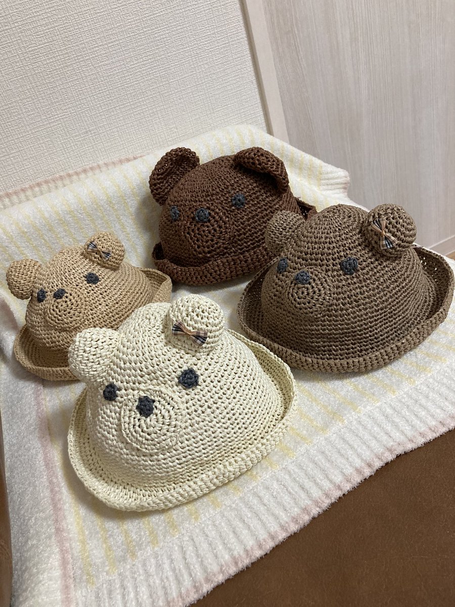 ぴょんす様オーダーページ　くまさん麦わら帽子　ハンドメイド ぴょんす様オーダーページ くまさん麦わら帽子 ハンドメイド - メルカリ