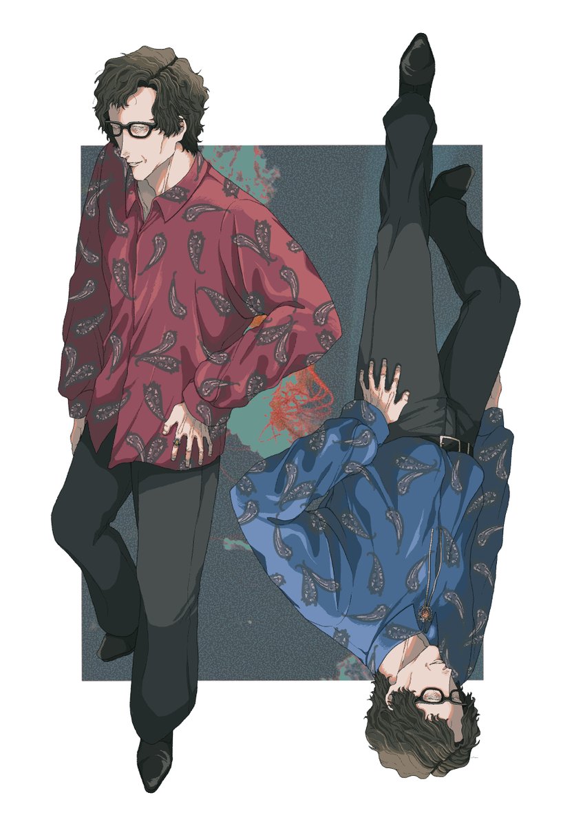 「私のオキニの柄シャツコーデ、私よかミコラーシュさんにしてもらった方が見栄えがいい」|ヒノ宮のイラスト