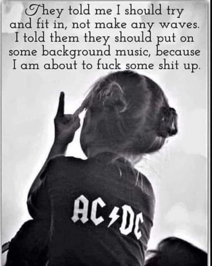 BabyD1111229's tweet image. They told me I should try and fit in, not make any waves.

I told them they should put on some background music, because I am about to fuck some shit up. #truth 

It’s Friday 😆👊🏼✨