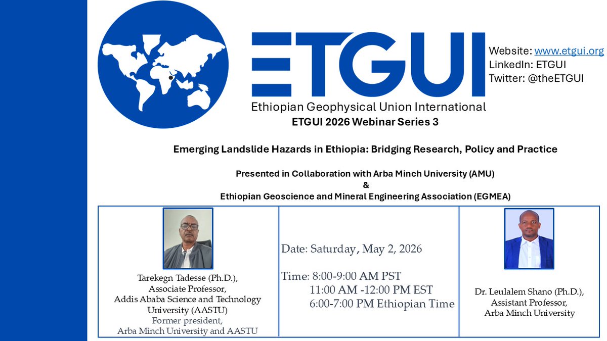 ETGUI (Ethiopian Geophysical Union International) tweet media