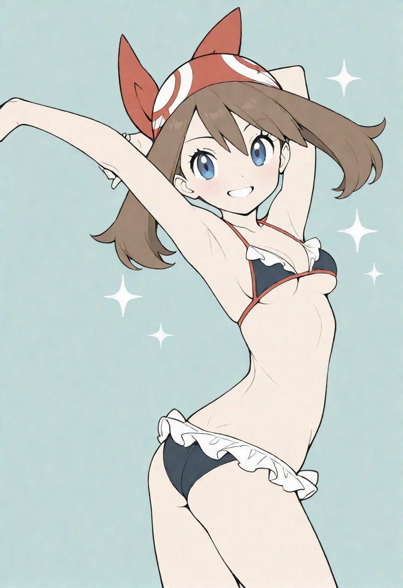 Momo_Pokem0n's tweet image. Cute bikini May✨
かわいいビキニ ハルカ✨
#Pokemon #ポケモン #May #ハルカ
 #AIイラスト #AIart #StableDiffusion