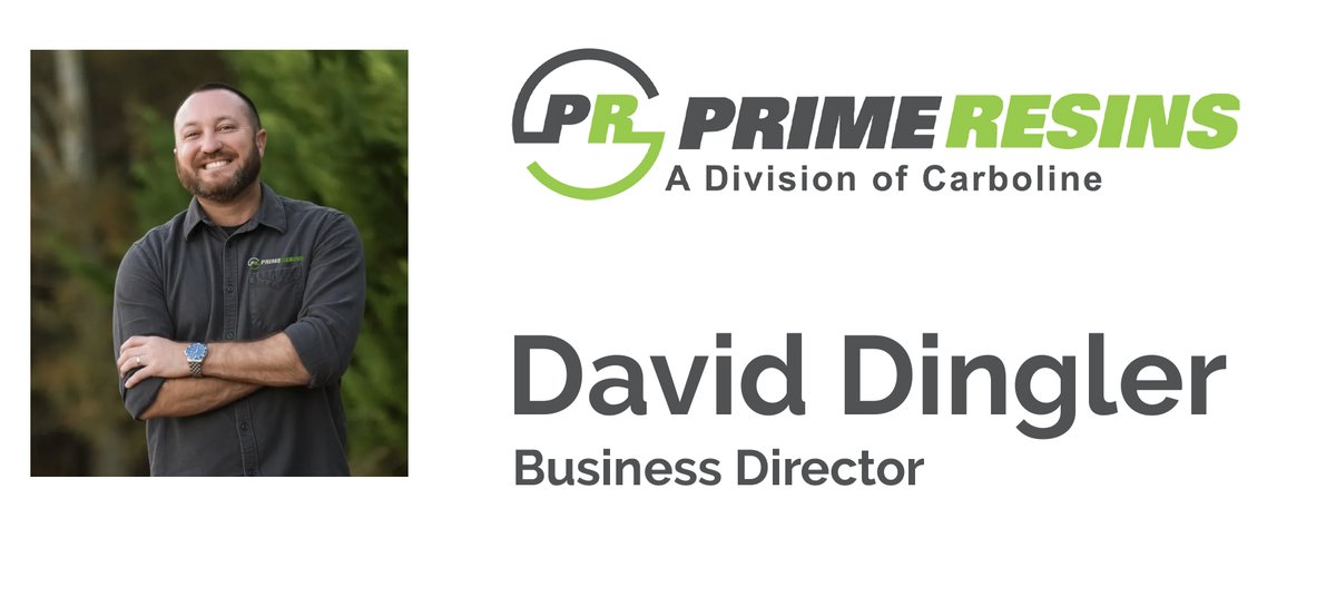 PrimeResins's tweet photo. We are excited to announce the promotion of David Dingler to the role of Business Director of Prime Resins.
 
David will take on leadership responsibility for the Prime Resins, driving growth, strengthening our commercial foundation, and expanding our presence in the marketplace. https://t.co/y7PKok9lMI