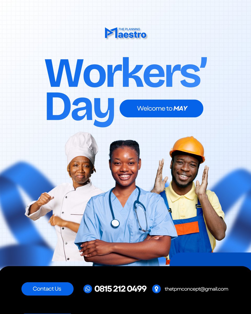 AATSarumi's tweet image. ...for your efforts, the strive, and the commitment to keep it all together, we salute you. Happy Workers' Day to all of us.

#eventplanner #eventmanagement #abujabusiness

theplanningmaestro on IG