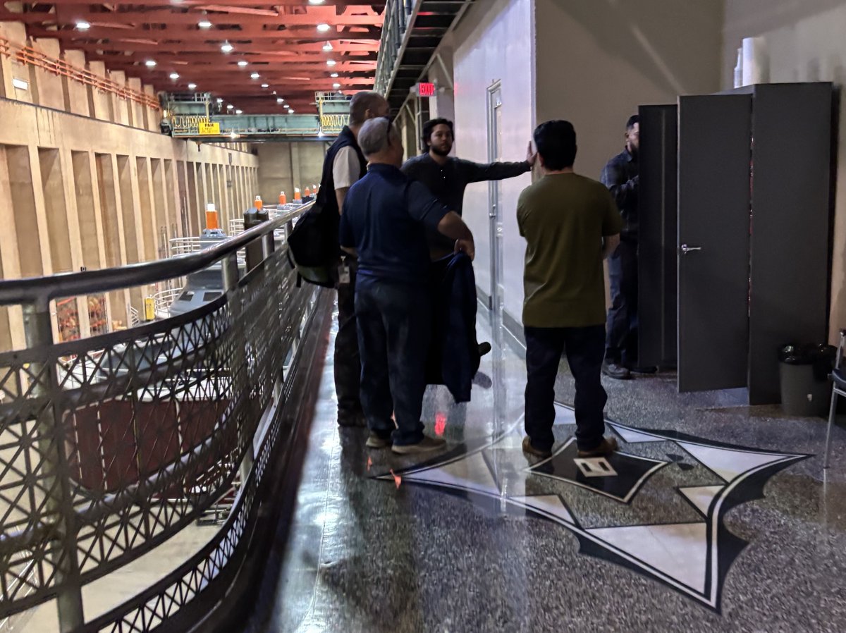 TerranMott's tweet photo. The Hoover Dam has all these wonderful art deco details, such a cohesion of the design + civilization-scale projects of its time. Made me curious if anyone is creating era-defining design for compute https://t.co/Irk9opsx76