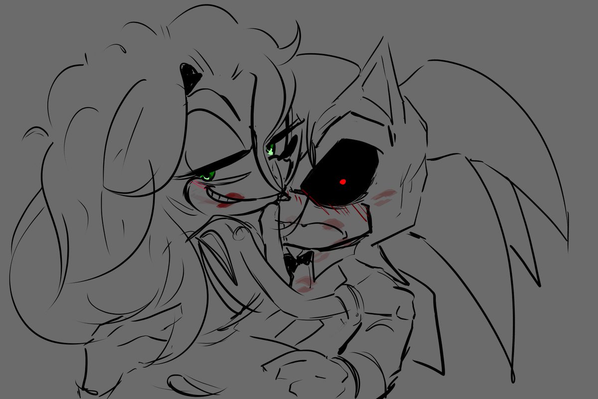 Yo_Army_21_'s tweet photo. I love how these two are portrayed in their fake date arc, like they are all freak for no reason. (bc they are freaks)
#sonicexe #sonexe #MrGodAu https://t.co/JOyseNnSam
