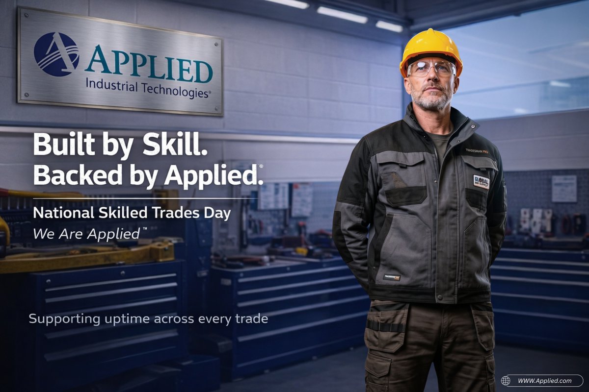 Applied_Ind's tweet photo. Built by skill. Backed by expertise. 

Behind every repair, every install, and every system improvement is the work of skilled trades keeping operations running. https://t.co/ChJpNkV5XW