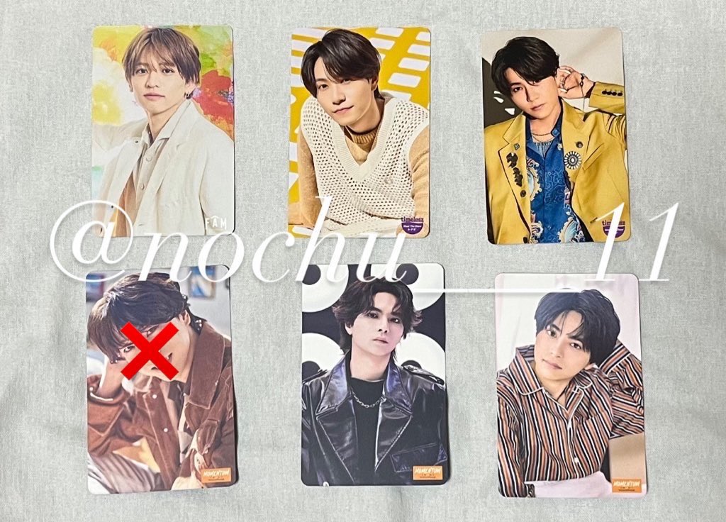 nochu__11's tweet image. timelesz トレカ交換 
【譲】FAM B 猪俣/佐藤
STS/レシピ A,B 橋本/原
MOMENTUM B,通常 佐藤/原

【求】 同種菊池、MOMENTUM Bのみ 橋本

7/25 北海道公演手渡しor郵送 その他相談
まとめて交換して下さる方いたら優先します
ぜひお声がけ下さい
 #timelesz #timelesz交換 #MOMENTUM