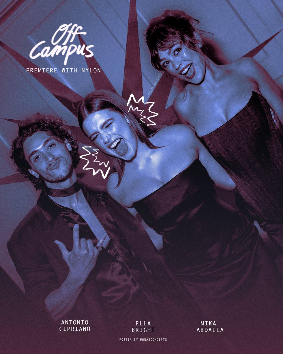 beasconcepts's tweet photo. #OFFCAMPUS: premiere with nylon (ella antonio mika’s version!)  ⊹ ࣪ ˖ https://t.co/2smRguVetr