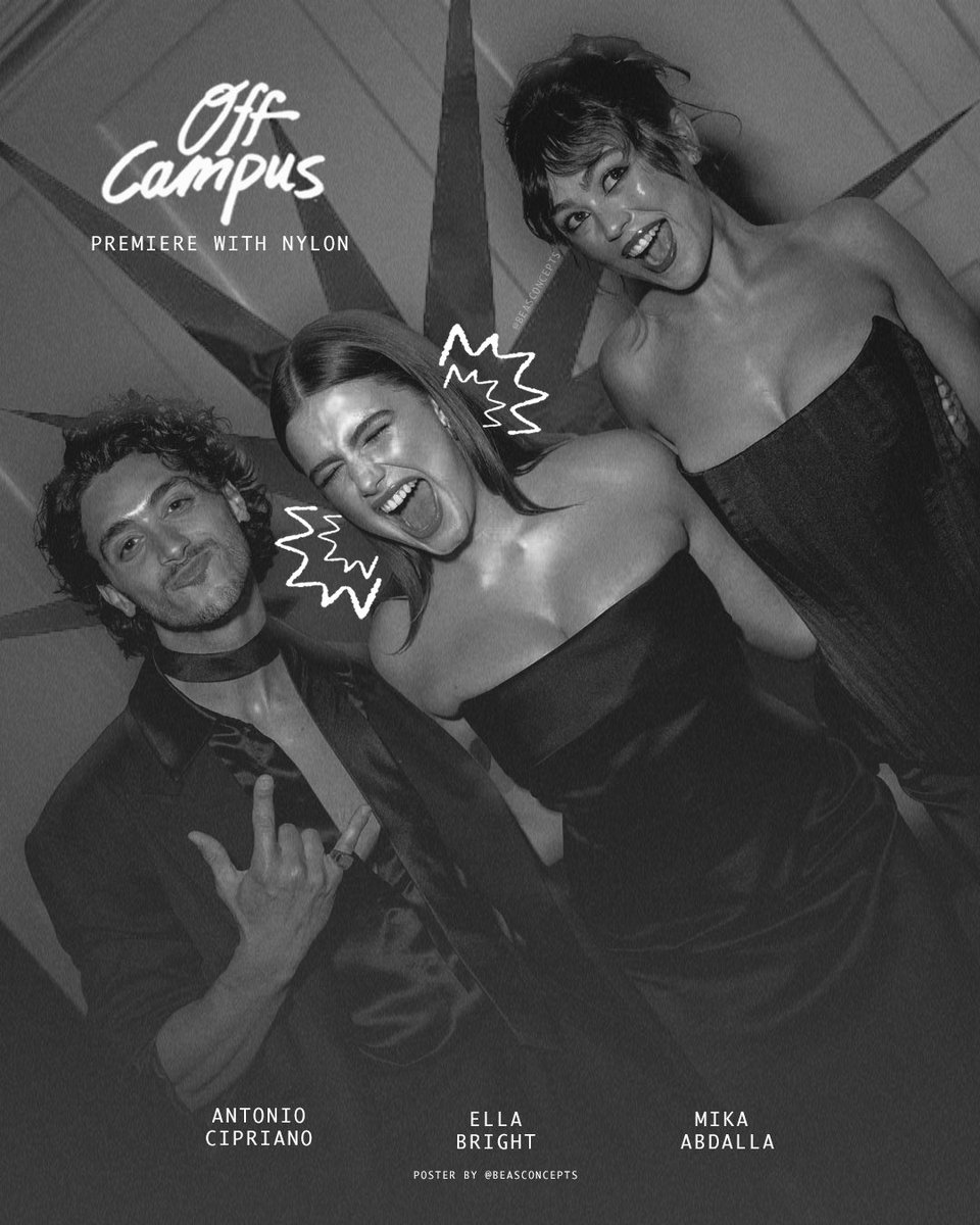 beasconcepts's tweet photo. #OFFCAMPUS: premiere with nylon (ella antonio mika’s version!)  ⊹ ࣪ ˖ https://t.co/2smRguVetr