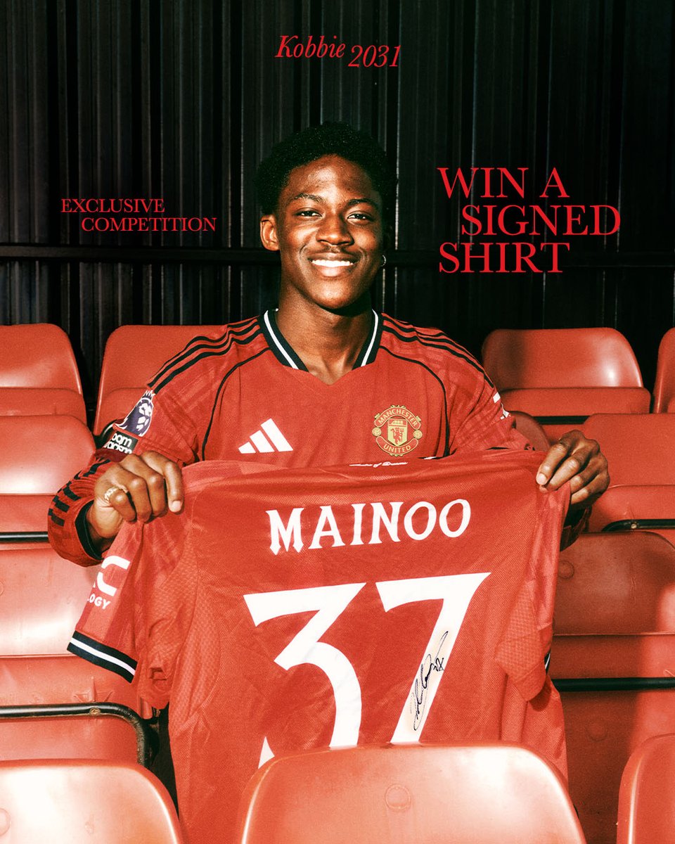 ManUtd's tweet photo. Fancy owning a United shirt signed by Kobbie Mainoo ✍️🔴

There's still time to enter our competition 👀👇
