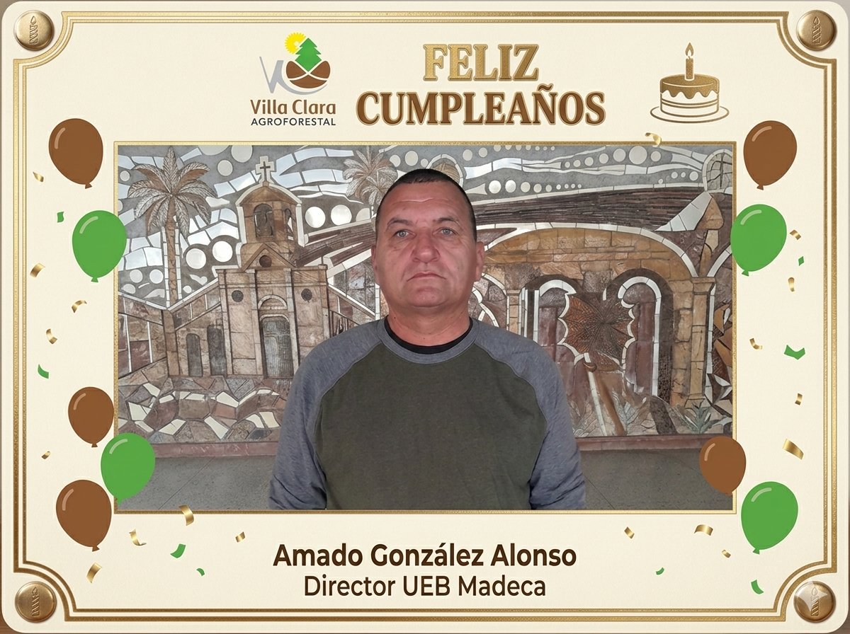 Agroforestal_VC's tweet photo. 🎉 ¡Feliz cumpleaños, Amado González Alonso! 🎂 Que disfrutes tu día con alegría, rodeado de afecto y celebrando tus logros al frente de la UEB #Madeca. 🥳👏🌟 Un abrazo fuerte y muchos éxitos.
@DilkyPonce @MilaxyA @Yadira_Forestal @YdaelB @MinagCuba @AmadoGonzl77234 https://t.co/yf0SArZTbe