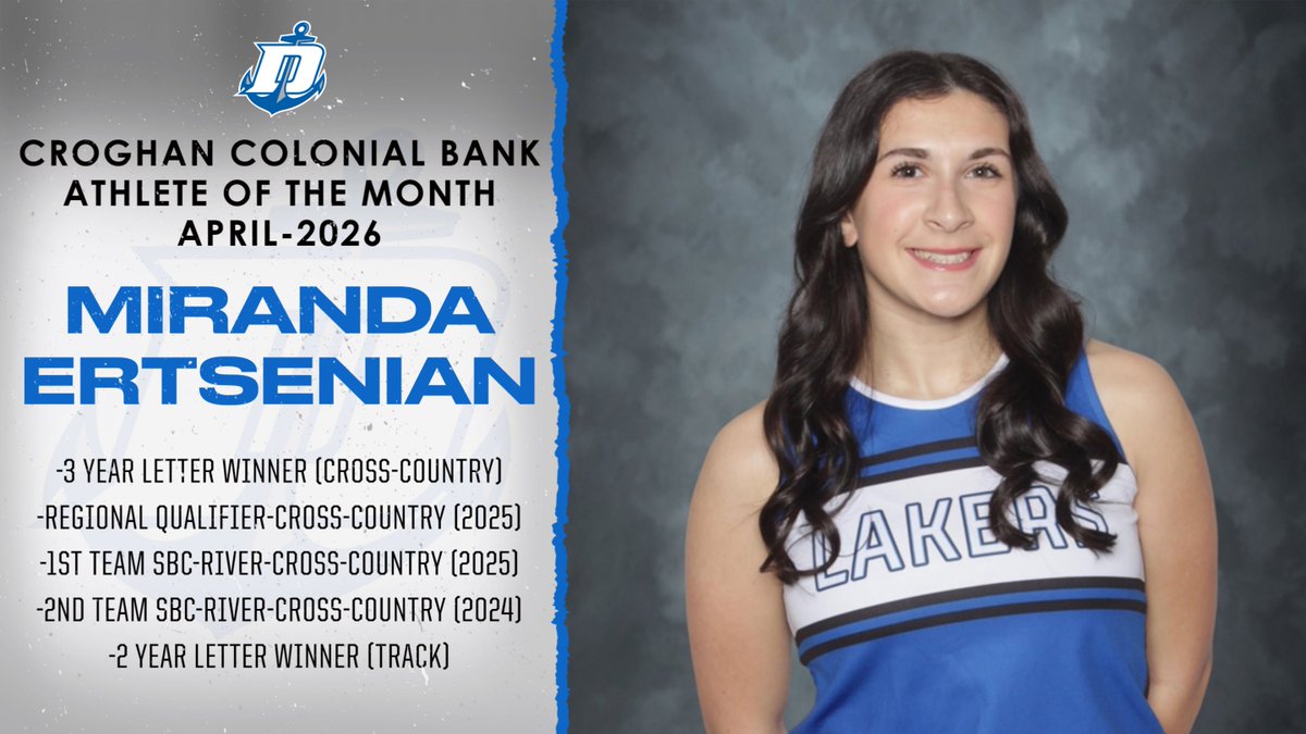 DanburyAthDept's tweet image. Congratulations to Miranda Ertsenian for being selected as the @CroghanColonialBank female athlete of the month for April.  #excellence
