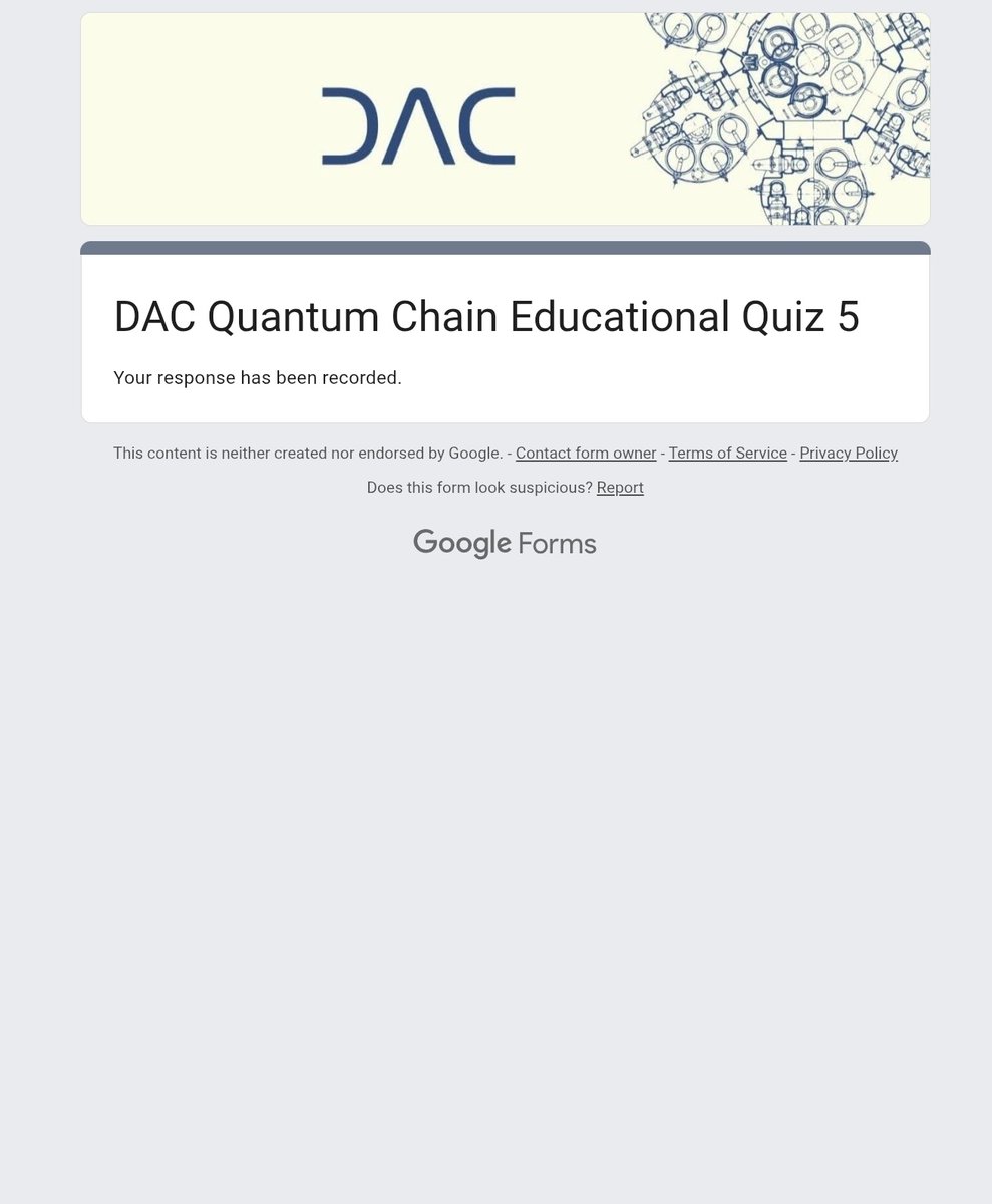 Complete this educational quiz on @dac_chain to get extra points Go to ...