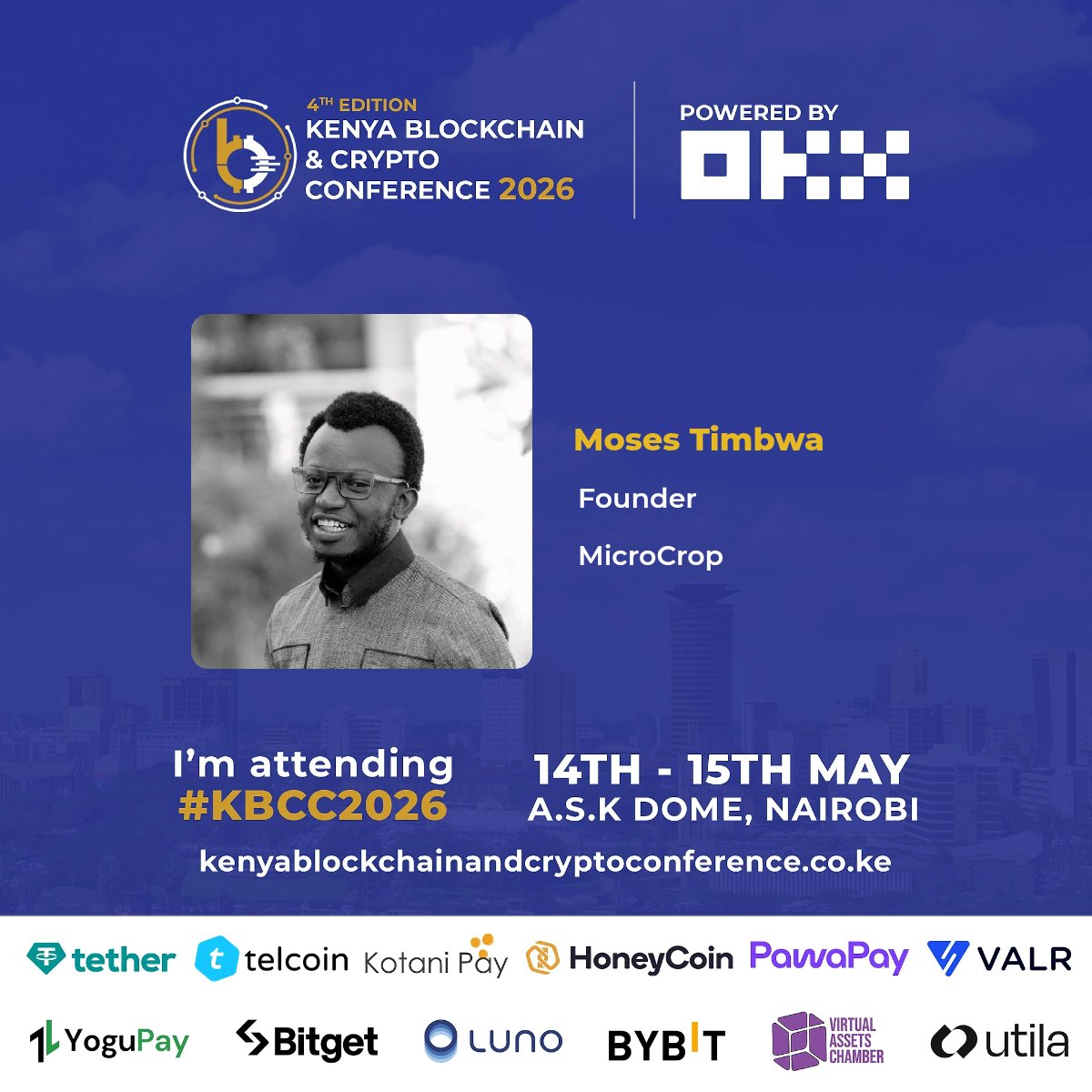 antismart_'s tweet image. So excited to attend the Kenya Blockchain and Crypto Conference!

Join me for hands-on sessions, policy roundtables, and exciting startup pitches.

Register here: p-2.link/p/y9SVMr6LzAI

#KBCC2026 #StablecoinAdoption #Payments #Stablecoins