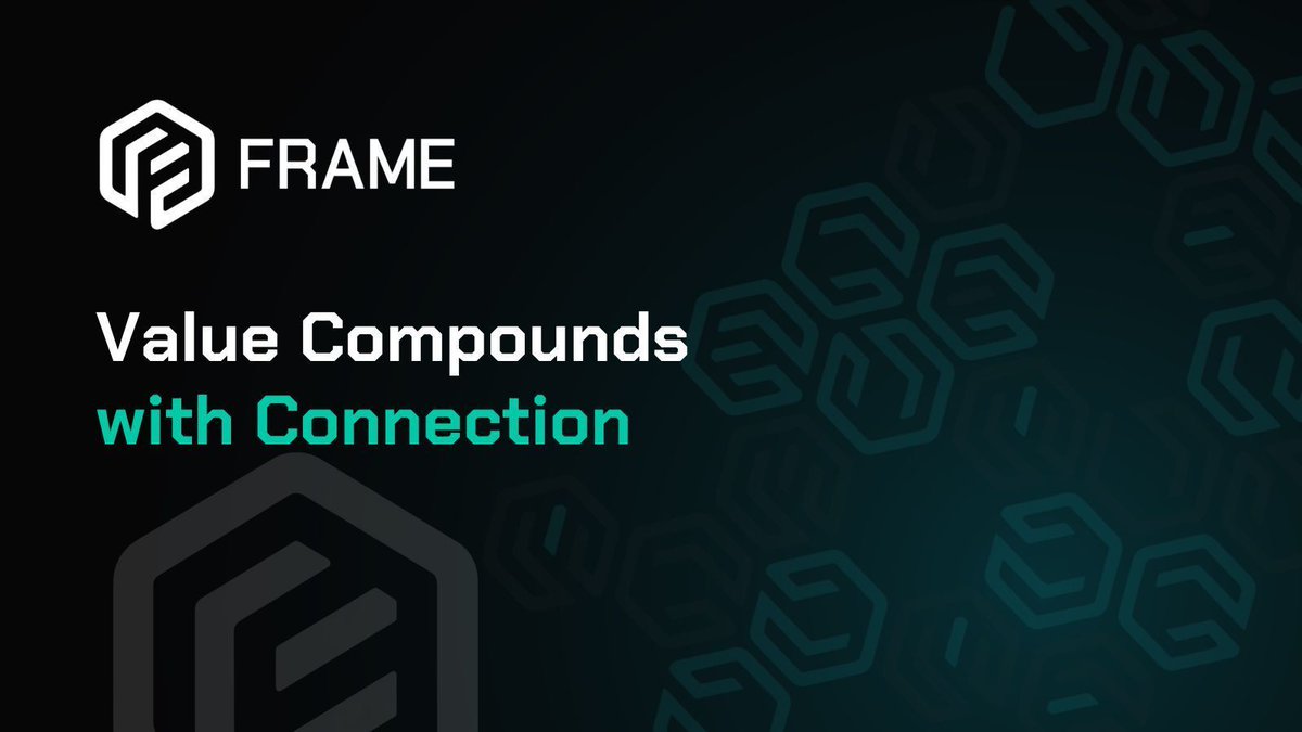 FrameCorporate's tweet image. The more networks Frame connects, the more useful it becomes. 

The more useful it becomes, the more value moves across it. 

The more value moves, the more everyone in those networks benefits. 

The system grows by making others bigger, not smaller. 

#blockchain #DeFi #Web3
