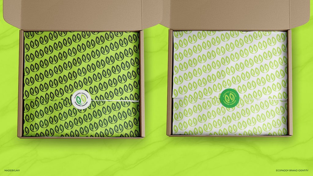 thislaxy's tweet photo. Identity design for Ecopaddy Essentials, designed to preach sustainability. https://t.co/u4rAJz6CmE