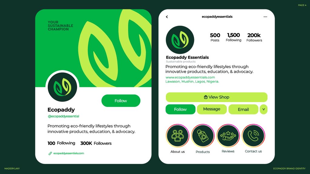 thislaxy's tweet photo. Identity design for Ecopaddy Essentials, designed to preach sustainability. https://t.co/u4rAJz6CmE