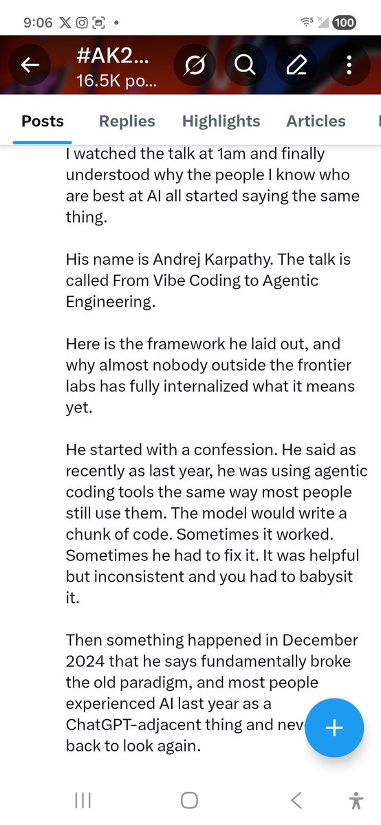 AK2Pac's tweet photo. #MustWatch #AI #AgenticFirst #AgentFirst talk software 3.0 from #VibeCoding to #CompoundEngineering software 2.0 to #AgenticEngineering software 3.0 by @karpathy coiner of #VibeCoding c Video post by 38 min ago follow him @Itesham2005 https://t.co/rvPeKJLhaK https://t.co/5yExOrbVjY