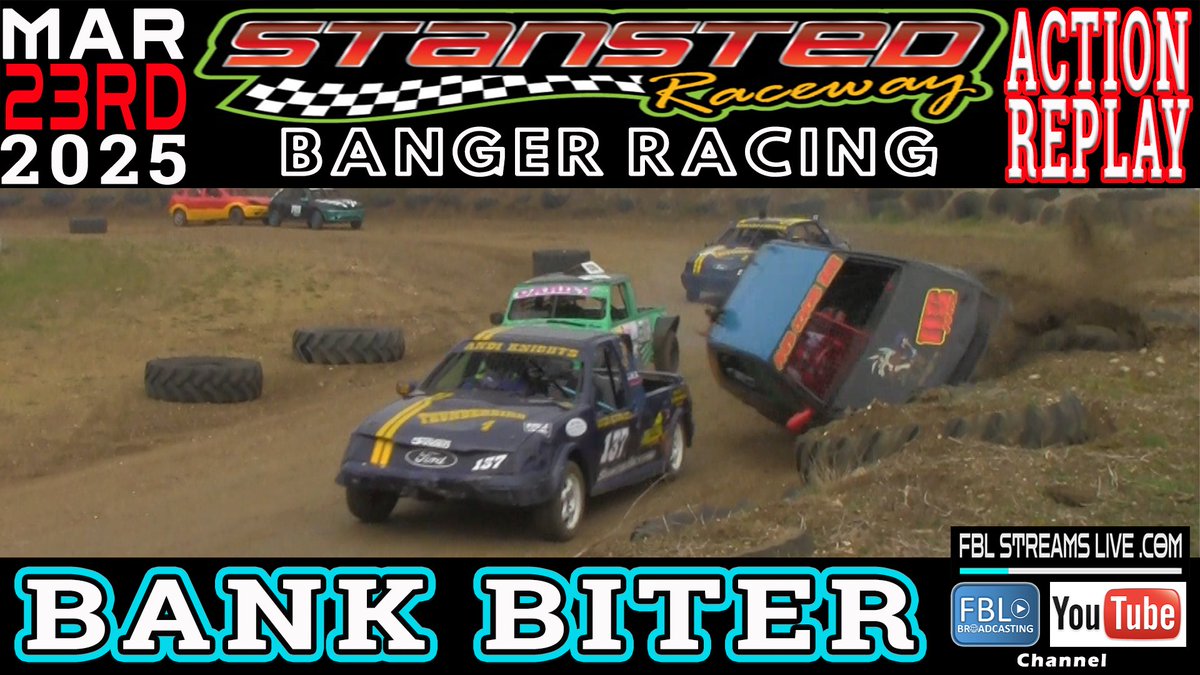 FBLbroadcasting's tweet photo. AVAILABLE to the PUBLIC NOW!! Stansted Raceway. Banger Racing. BANK BITER Action Replay. 23/03/25. No chevrons or little bumps to make it uncomfortable, Banger racing has a bank!!!! https://t.co/8Nru4A7cac

#BangerRacing #HotRods #RacingCrash  #BankBiter #StanstedRaceway https://t.co/8Wo37MZsIy