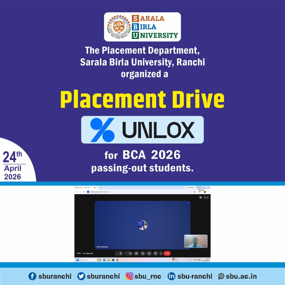 Sarala Birla University tweet media