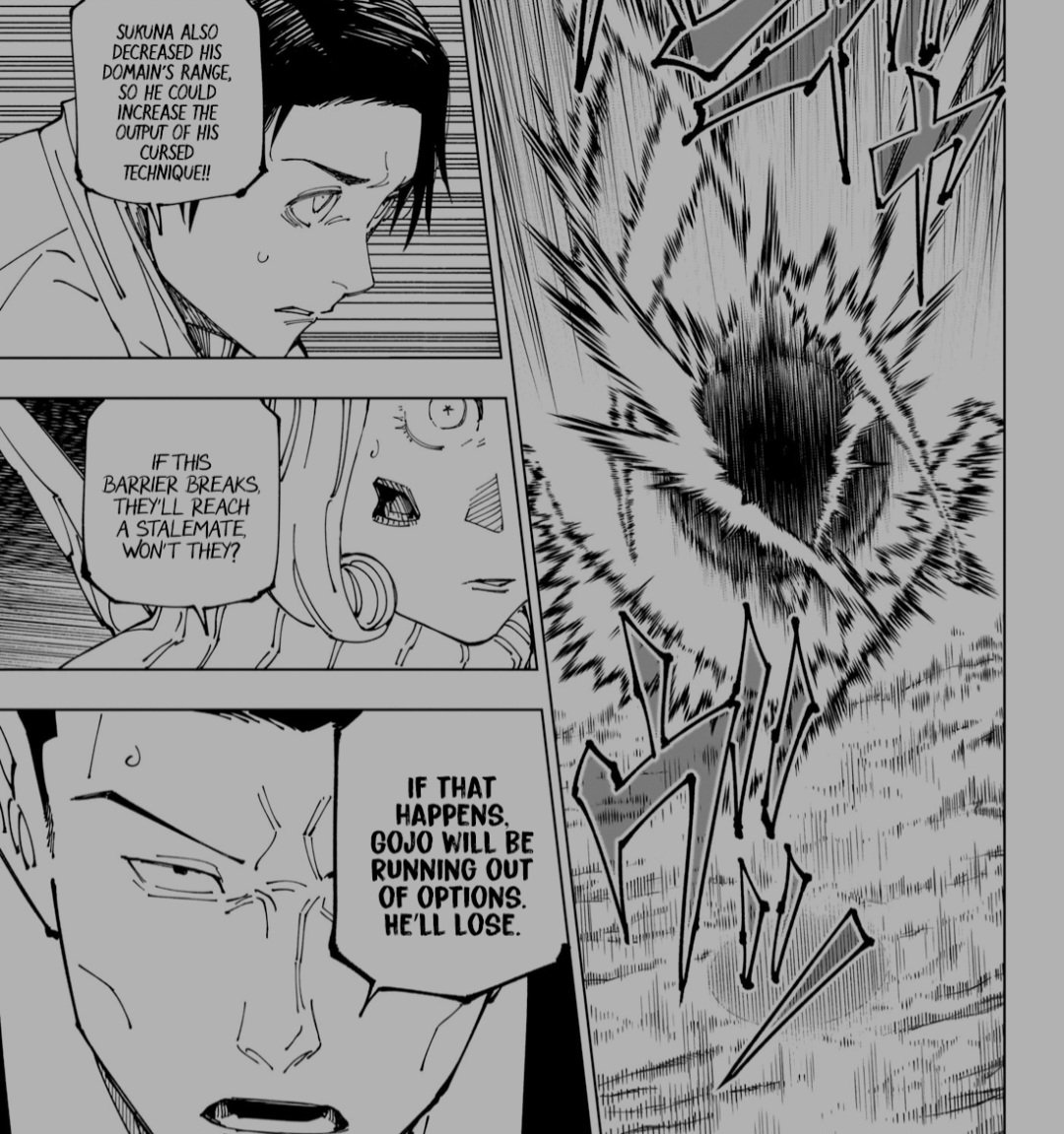 qGodsMQH's tweet image. #hmmm someone forgot to read the story where Gojo specifically says Sukuna targeted that budding to use it for combat. Its nearly as if the dismantle grows and shrinks in size depending on the target 🤯 

I guess Sukuna's slashes against the basketball domain must've been WEAK