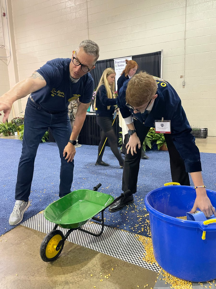 1ChoiceEnergy's tweet image. Day 2. 🏆 Final chance to claim your spot on the wheelbarrow corn racing leaderboard and take home the 2026 champion banner.

🎯 Join #HeritageCooperative hands-on workshop today at 1pm.

#FFAConvention #CareerReadiness #StateConvention #FutureLeaders #ProudSponsor