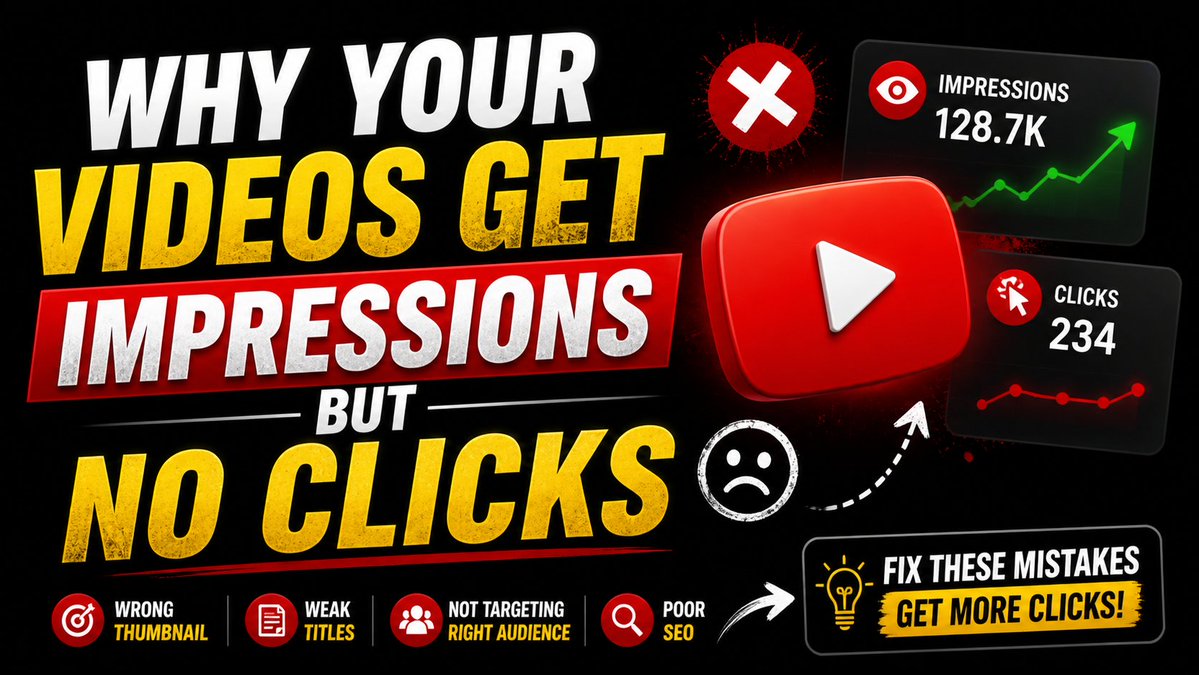 Sahabadigital's tweet image. Check out my latest article: Why Your Videos Get Impressions But No Clicks!!! linkedin.com/pulse/why-your… via @LinkedIn #youtubegrowth #youtube #business #youtuber #digitalmarketing