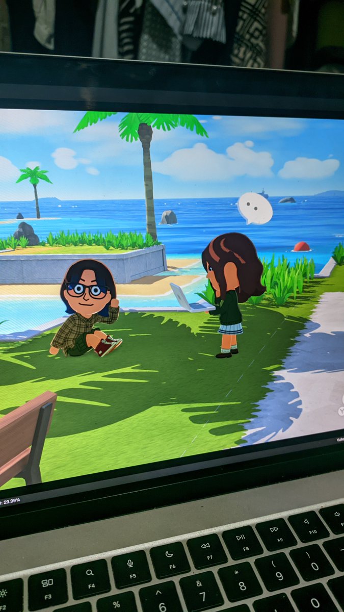 accutaned's tweet image. guys kinikilig ako i’m having a sleepover with my girlfriend while we look at eo in tomodachi life
