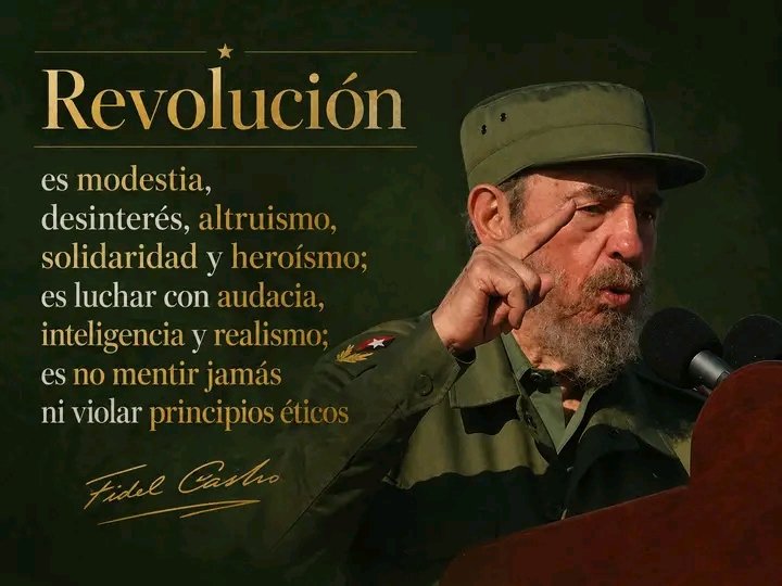 "Gracias Fidel "
Gracias Revolución

¡Patria o Muerte! ¡Venceremos!

#LaPatriaSeDefiende