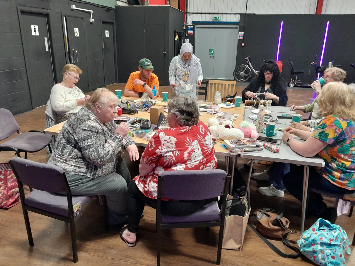 MayorChester's tweet image. Yesterday, I enjoyed visiting a welcoming community craft group 🧶☕ I was inspired by their support for mental health, their healthy mind, healthy body approach, and their work with Rage Fitness to support wellbeing 💛🧠💪 #LordMayor #Community #Wellbeing