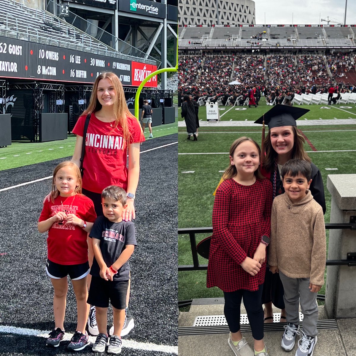 pamelapamcakes's tweet image. Sharing in their big sister’s journey from start to finish! #graduate ⁦@GoBearcatsUC