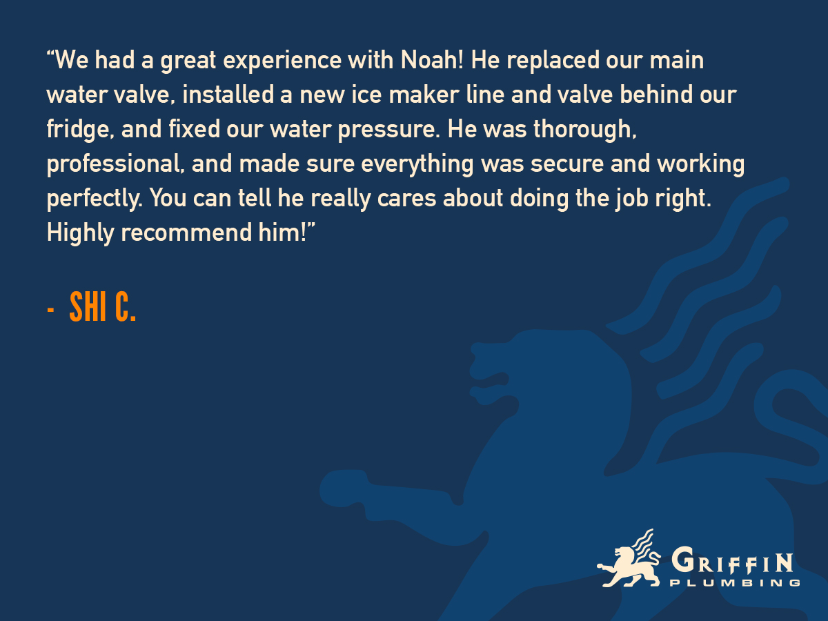 GriffinPlumbg's tweet image. Precision matters. 💧 Whether it's a major valve replacement or a new ice maker line, Noah treats every job with the same level of professional care. That’s the gold standard we strive for every single day. Great work, Noah! 👏 #FeedbackFriday