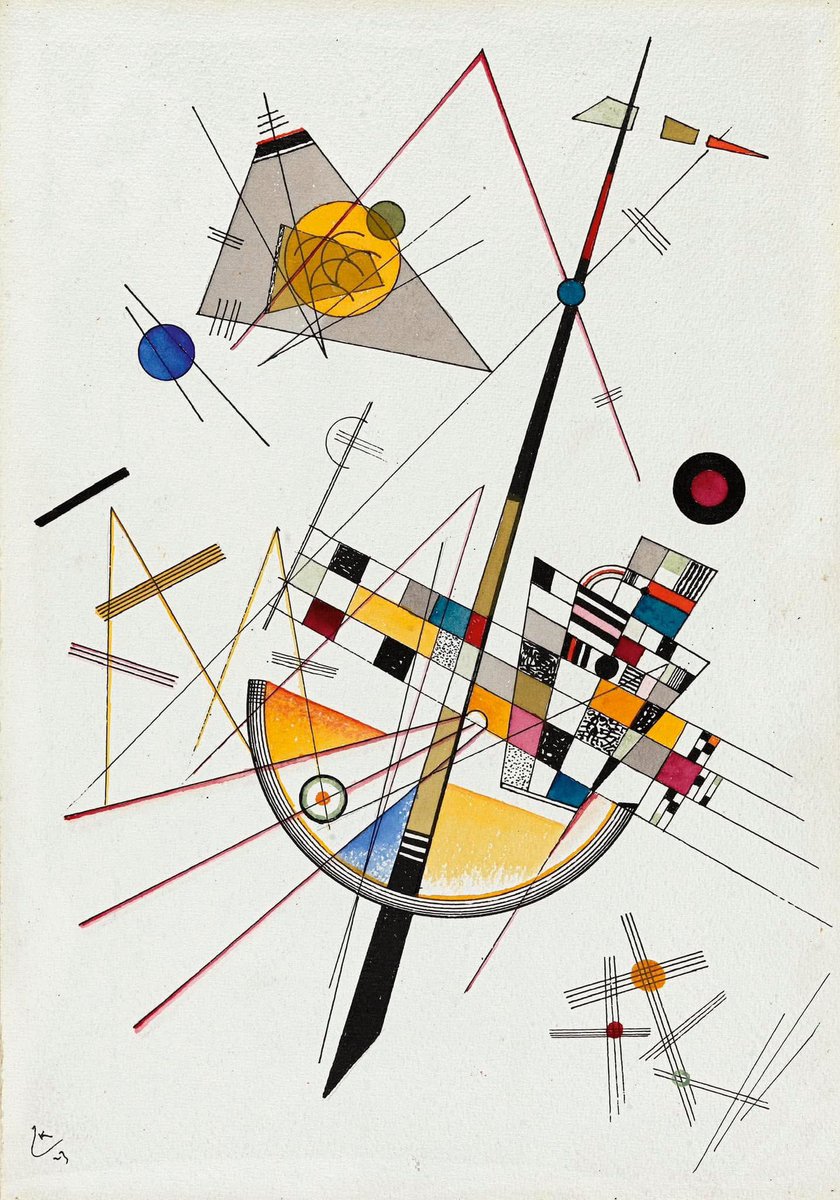 BauhausMovement's tweet image. Wassily #Kandinsky #Art • Zarte Spannung • 1923