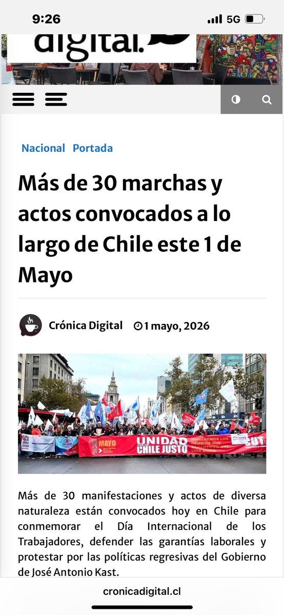 Cientos de trabajadores hoy OBLIGADOS MARCHAR 😱#1Mayo2026 por sus partidos y bases <a href="/PCdeChile/">Partido Comunista de Chile</a> <a href="/anefchile/">ANEF</a> en vez de estar descansando, disfrutando con su familias entonces quienes son los opresores ???