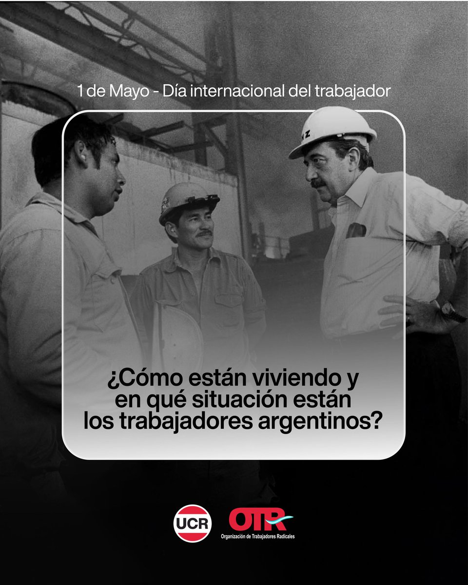 UCRNacional's tweet photo. 1 DE MAYO: DÍA INTERNACIONAL DE LOS TRABAJADORES 🔨

Saludamos a todos los trabajadores y trabajadoras en su día y compartimos algunos datos que Argentina necesita revertir para lograr empleo genuino, formal y de calidad. https://t.co/nMtHU4FwlG