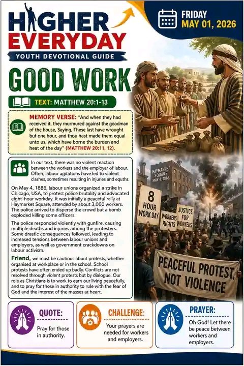 QueenEsthe74196's tweet image. #HigherEveryday
#Dailydevotional
#Youths
#Evangelism
#GoodWork
#May1st2026