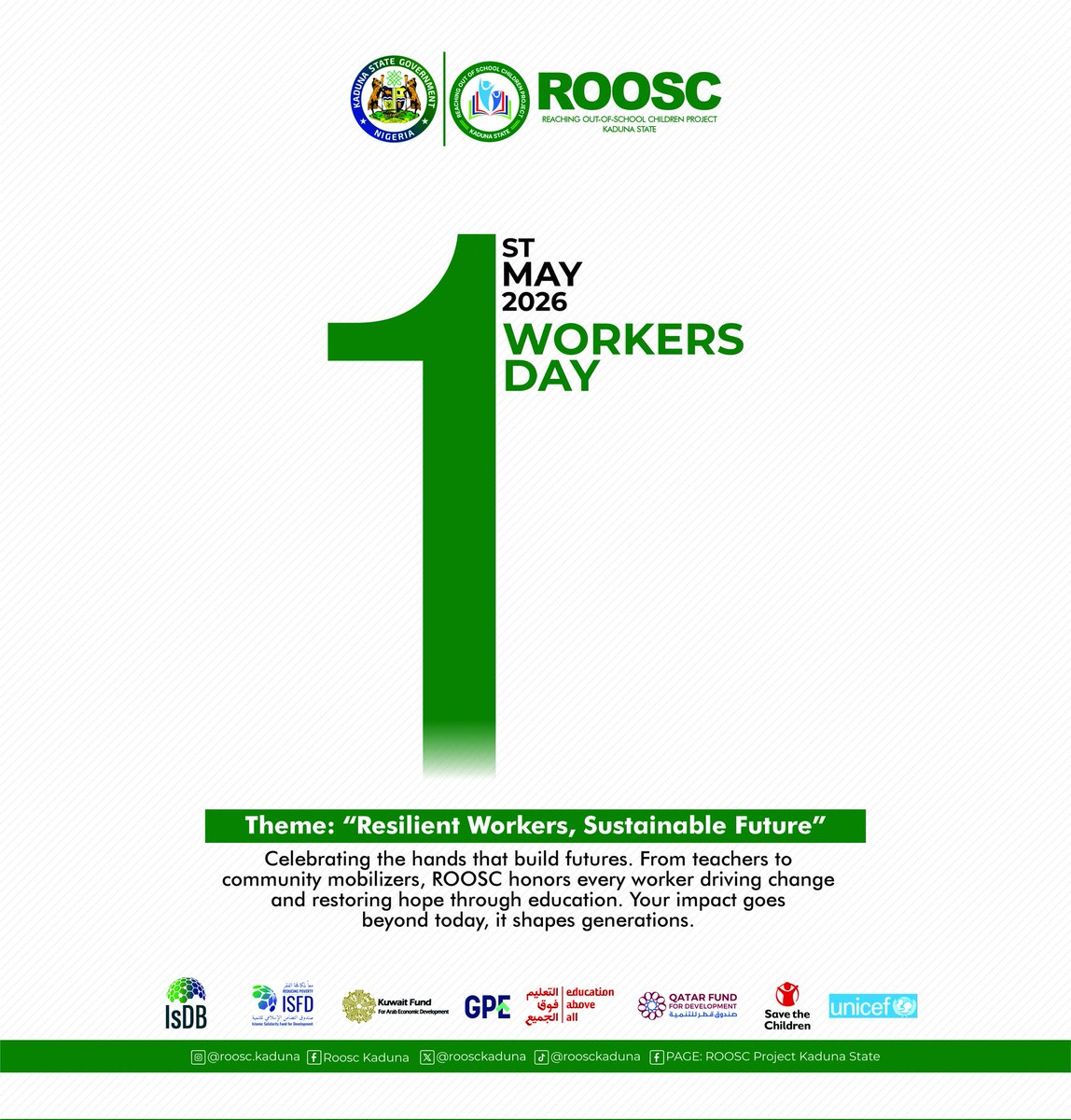 REACHING OUT-OF-SCHOOL CHILDREN (ROOSC) PROJECT tweet media