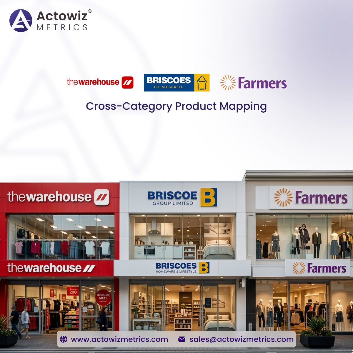 actowizmetrics's tweet image. Retail competition in NZ is evolving fast 🏬

Our latest study compares cross-category product mapping across The Warehouse, Briscoes &amp;amp; Farmers.Read the case study 👇
 actowizmetrics.com/cross-category… #CompetitiveAnalysis #PricingStrategy #ActowizMetrics