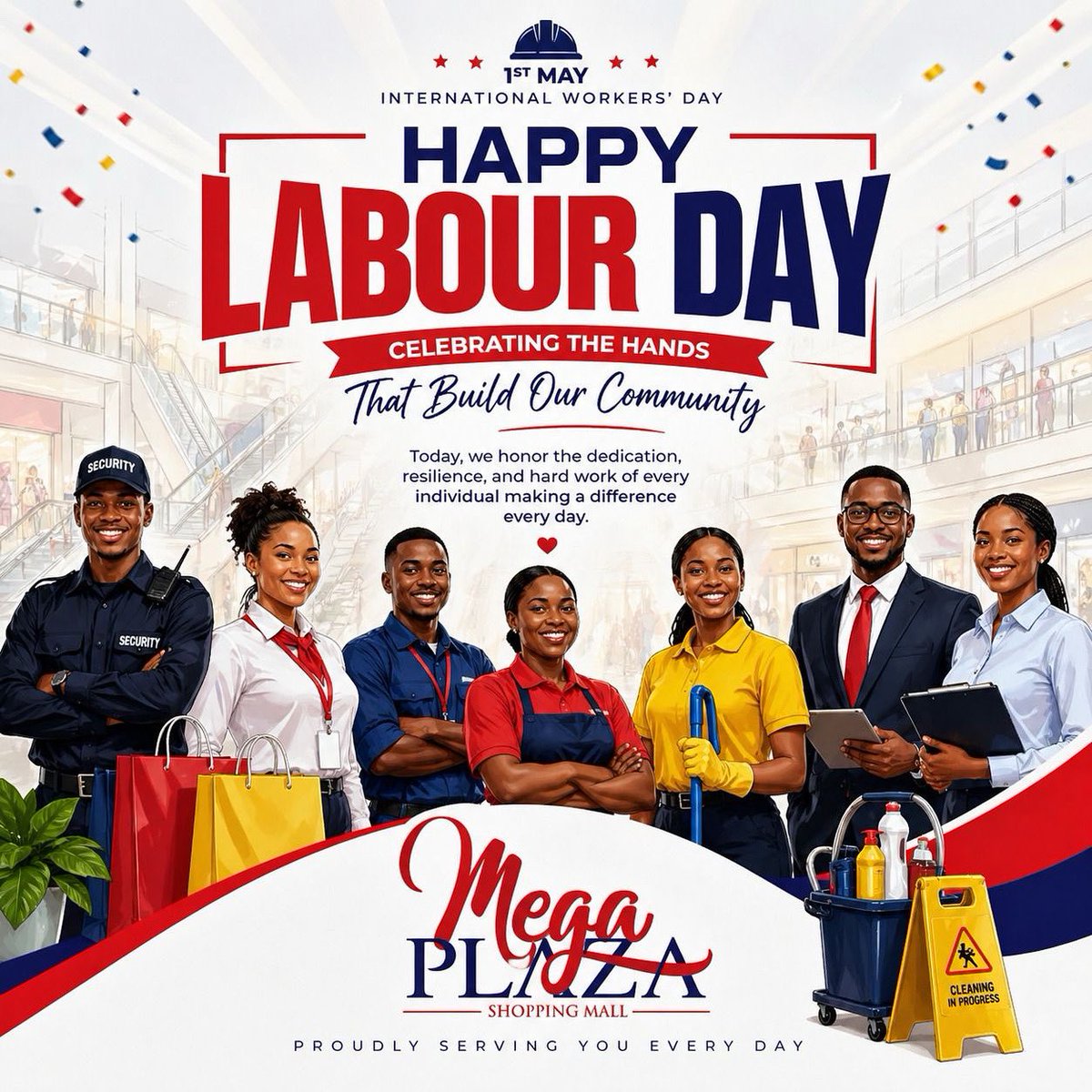 megaplazang's tweet photo. Happy Workers' Day! To all the incredible staff who make our mall the vibrant place it is, thank you for your hard work and dedication. Your efforts are truly appreciated! #ShopMegaShopBeta #lamansiónvip #1MayıstaKademe https://t.co/FFnNLToPyX