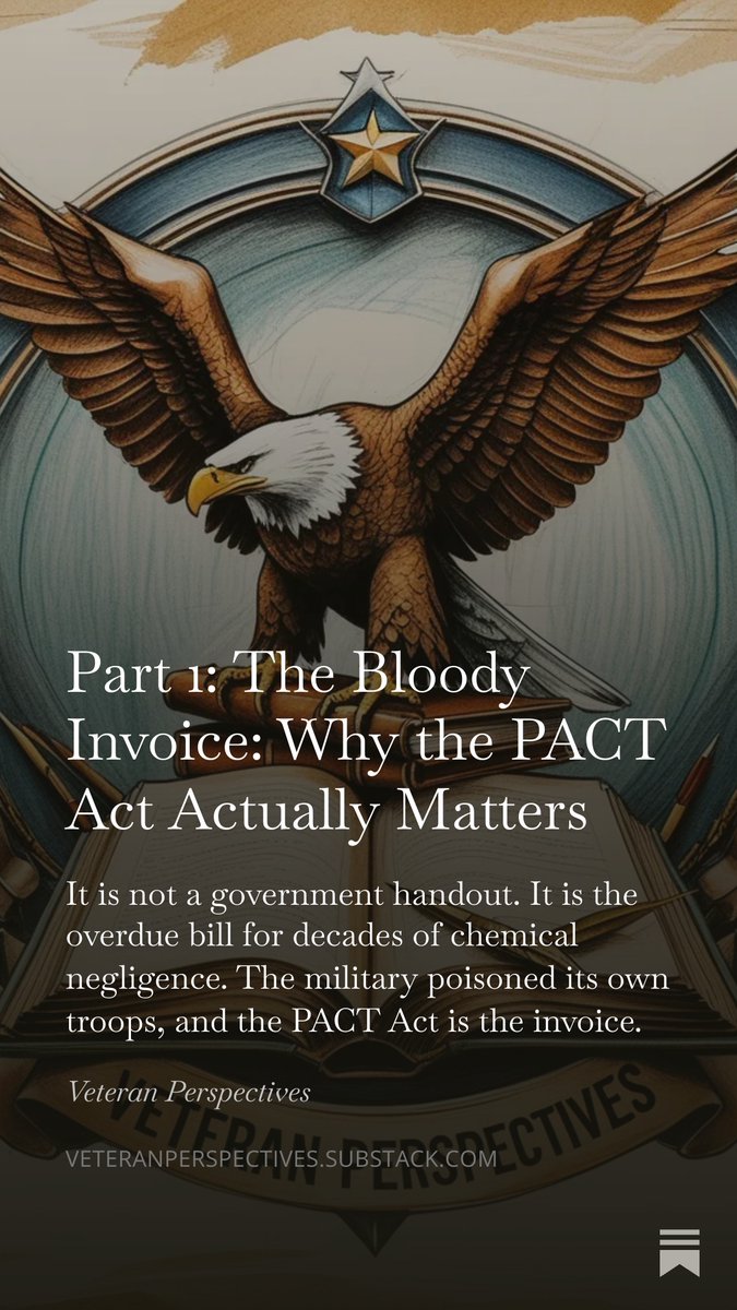 CrackerSnack81's tweet image. The PACT Act matters and the VA is trying to tear it down piece by piece. This is part 1 of our 4 part break down of the PACT Act and its importance.  Go here: veteranperspectives.substack.com/p/part-1-the-b… 

#PACTAct #Veteran #VAReform