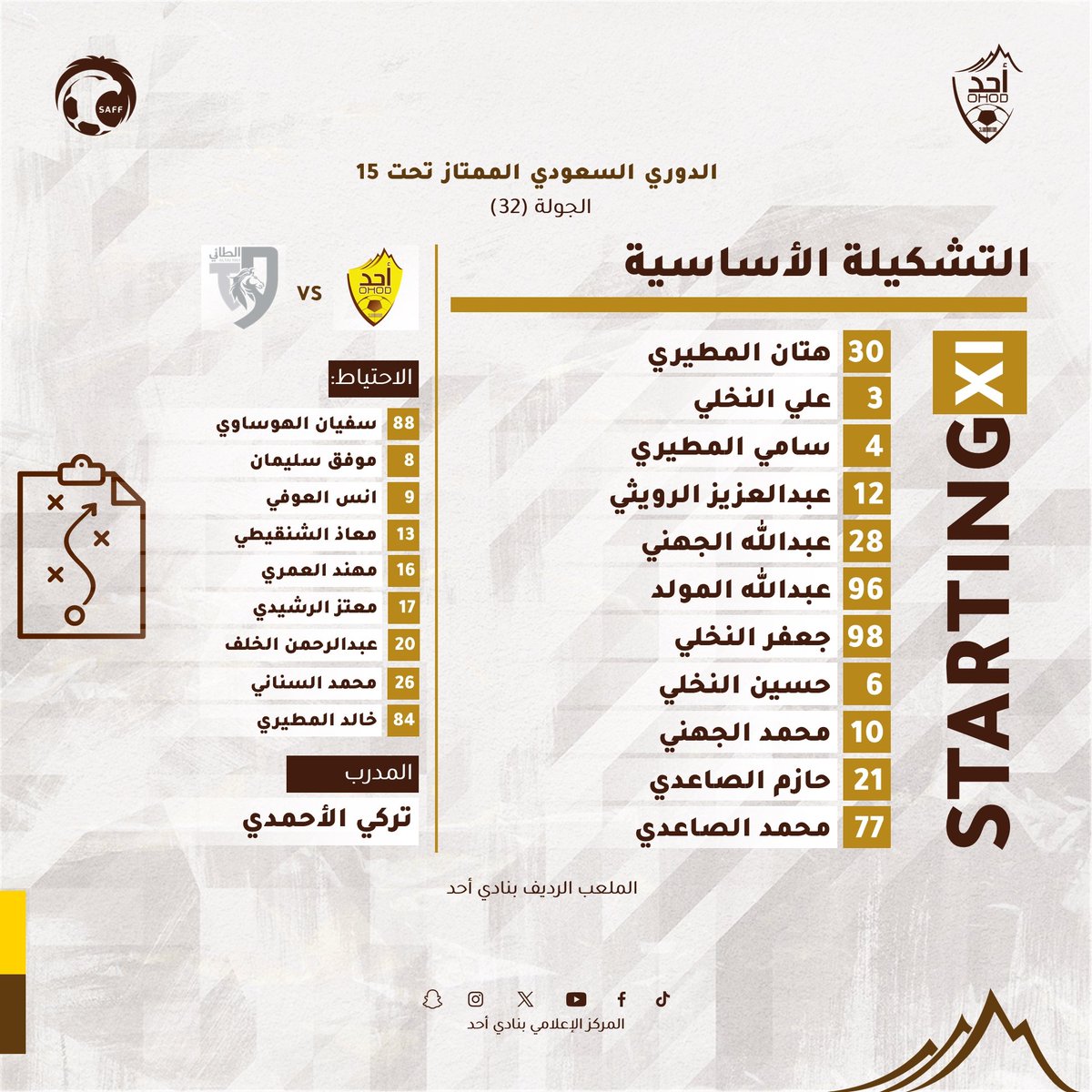 Ohodyouth's tweet photo. 📌| الدوري السعودي الممتاز تحت 15

أحد 🆚 الطائي

رابط المشاهدة على SAFF+
https://t.co/efXyQBxw6w

#فئات_أحد | #OHOD_U15 https://t.co/ZwO7efysyp